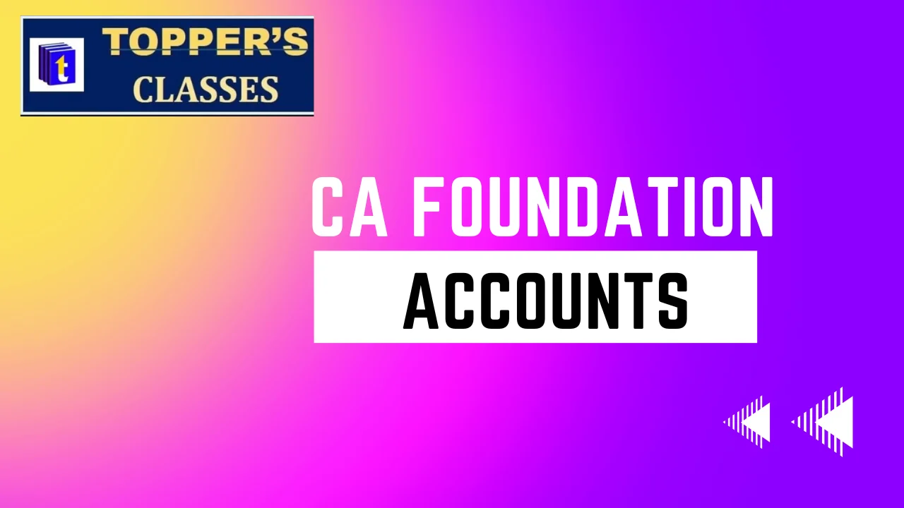 CA Foundation accounts
